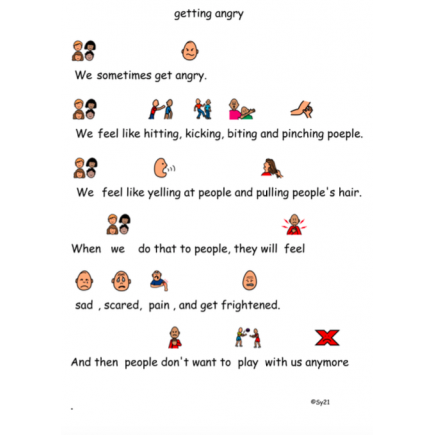 getting angry - social story and an activity book